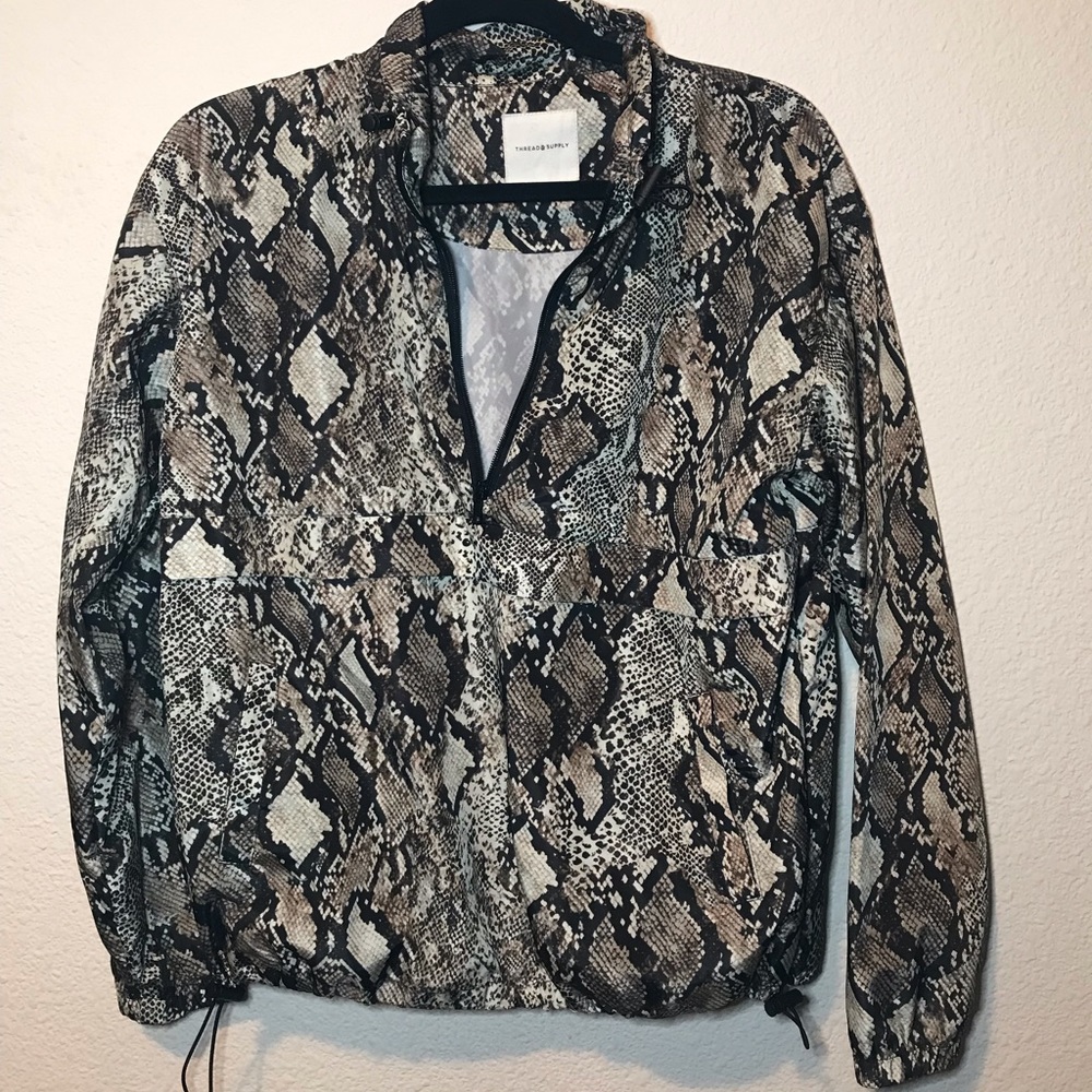 Thread & Supply Snakeskin Half-Zip Windbreaker